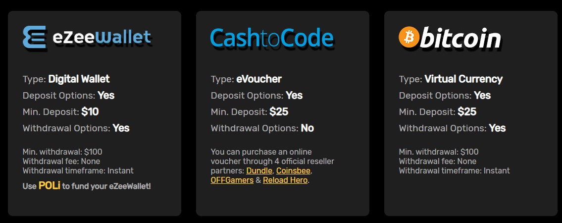 Ozwin Casino Banking